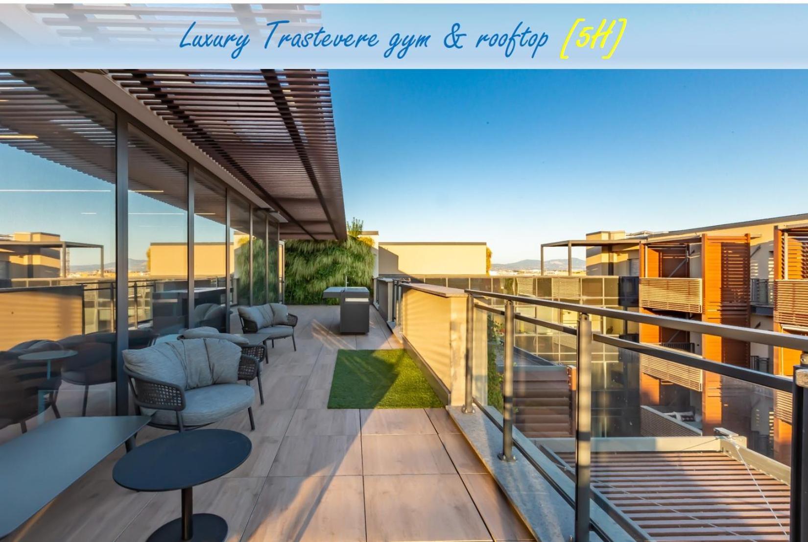 Luxury Trastevere Gym & Rooftop 5H Roma Esterno foto